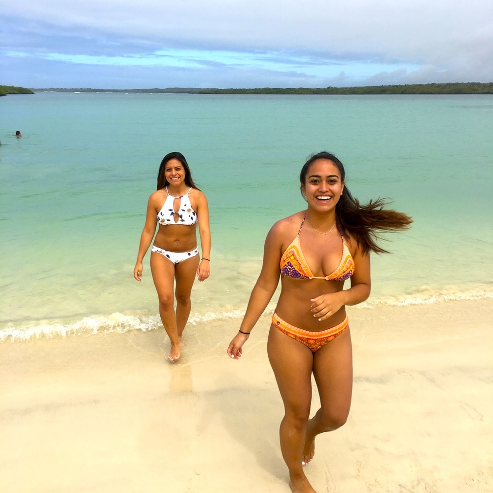 White floral bikini